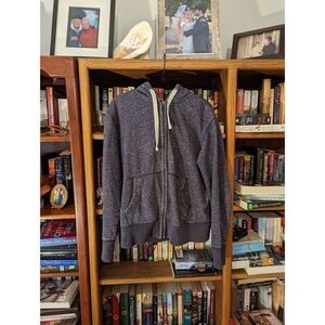 Roebuck and co grey zip up hoodie sz s